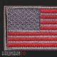 Нашивка флаг США в серо-красном тоне